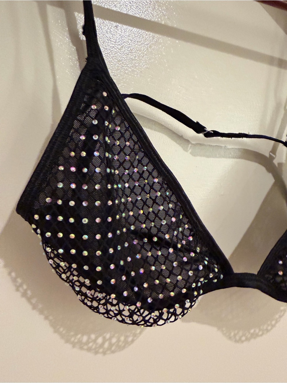 Urban Outfitters Black Mesh Bralette with Iridescent Studs - Picture 3 of 5